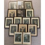 15 framed and glazed "Cries Of London" prints in varying sized frames. Largest approx. 33 x 23cm.