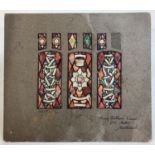 TW Camm Stained glass Art studios, Smethwick, pencil & watercolour - The Worcestershire Regt, 8