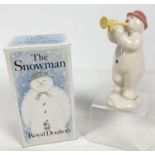 Trumpeter Snowman from Royal Doulton's The Snowman Gift Collection, 1988. #DS16, approx. 13.5cm
