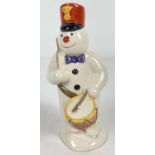 Royal Doulton ceramic figurine "Drummer Snowman" #DS15, 1988. From The Snowman Gift Collection.