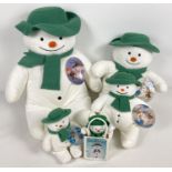 A collection of 5 The Snowman soft toys from Eden in graduating sizes. To include miniature soft toy