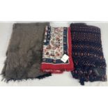 3 modern branded pashmina styles scarves - 2 as new. Floral design by Gregory Ladner (BNWT), Great