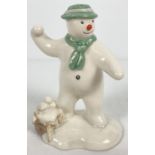 Royal Doulton figurine "The Snowman Snowballing" #DS22, 1990. From The Snowman Gift Collection,