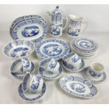 A collection of early 20th century Furnivals Limited Old Chelsea blue and white tea ware.