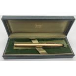 A boxed Cross Century 1/20 10K rolled gold fountain pen with 14k gold nib. Lid engraved "GRE Top Ten