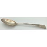 A Hestor Bateman Georgian silver tablespoon fully hallmarked to reverse of handle for London 1788.