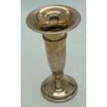 A vintage silver bud vase, fully hallmarked for Birmingham 1975. Approx. 13cm tall, with filled base