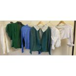 6 vintage theatre costume period style women's tops. In varying styles and colours.