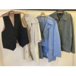 4 items of mens vintage clothing. A 1970's summer weight casual suit by Jaeger, a causal zip front