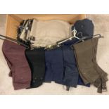 A box containing 20 pairs of assorted mens trousers.