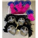 A quantity of assorted theatre costume show girl hats.