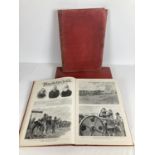 The Illustrated Sporting & Dramatic News 1899-1900 in 3 red cloth bindings. Comprising: March 25th