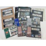 5 British Mint stamps collectors packs together with 2 International special stamp books. Collectors