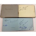 2 1930's autograph albums containing a number of signatures from the stage performers of the day. To