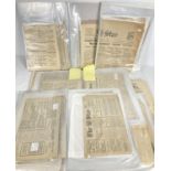 A box containing 10 albums of assorted 1940's Jersey & Guernsey newspapers relating to WWII and