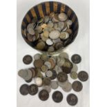A collection of antique and vintage British and foreign coins. To include young head and veiled head