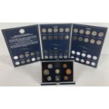 A boxed & cased Royal Mint 1984 proof coin set together with a United States Commemorative Statehood
