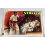 A 1920's Theatre poster for the production of Othello, by Stafford & Co. Featuring Othello, dagger