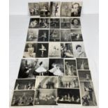 A collection of vintage photographic postcards of famous ballet dancers in costume. To include