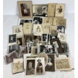 A collection of assorted Victorian & vintage photographs and cabinet cards. To include studio