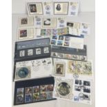 A small collection of mint Royal Mail collectors stamp sets and first day covers. To include 800th