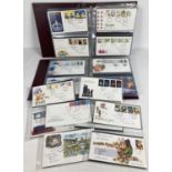 Approx. 160 assorted First Day Covers dating from the late 1980's to early 2000's. In 2 burgundy
