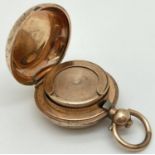 A Victorian Dennison Watch Case Co gold cased sovereign case with engraved scroll & foliate design