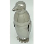 A novelty cocktail shaker in the form of a penguin. Approx. 22.5cm.