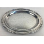 A large heavy silver plated serving tray marked 'Tivoli' to reverse. Approx. 51 x 41.5 cm.