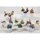 The Kitten Thimbles - 17 limited edition collectors thimbles from Mayfair Editions. Cut glass