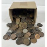 A box containing over 3kg of assorted antique & vintage British coins.