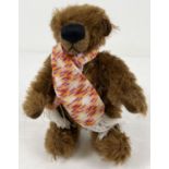 An 8" Limited Edition fully jointed mohair Grisly German teddy bear, named Perja. With knitted