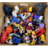A large box of assorted Macdonald's Happy Meal toys from the 1990's. To include: Disney, Warner