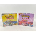 2 sealed boxes of Pokemon Sword & Shield trading cards; Battle Styles & Evolving Skies.