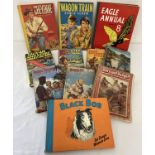 A small collection of vintage boys books and annuals. To include: Eagle Annual 8, Wagon Train