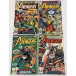 4 notables issues of The Avengers comic book. Issues 158, 159, 195 & 196. Published by Marvel