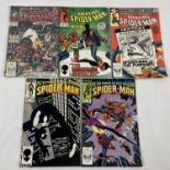 5 notable issues of Spider-Man comic books. Peter Parker The Spectacular Spiderman issues #85 & #