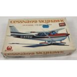 A boxed vintage Eidai models 1/72 scale Cessna 172 Skyhawk. Unassembled, interior bag open but model