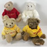 4 Giorgio Beverley Hills 12" Collectors Bears in fixed seated position. Comprising: 1995 in red