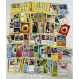 200 assorted modern pokemon trading cards.