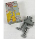 A vintage Crescent Toys miniature model mincer #1209, in original box. In excellent condition, box