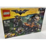 A sealed & unopened Lego The Batman Movie boxed set #70914 Bane Toxic Truck Attack. With 3