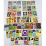A collection of 102 assorted Pokemon trading cards to include holo's & reverse holo's.