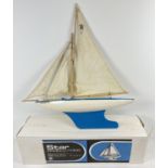 A vintage Star Productions SY6 Southern Star pond yacht with original box. Approx. 63cm tall.