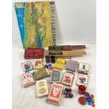 A collection of assorted vintage games and a Larsen jigsaw of Palestine. To include boxed