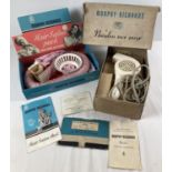 A boxed 1950's Morphy Richards noiseless hair dryer together with a Morphy Richards hair salon pack.