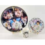 3 items of Elvis Presley memorabilia ceramics, to include 2 limited edition Bradford Exchange TCB