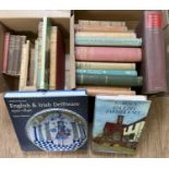 A collection of vintage and modern books to include English & Irish Delftware by Aileen Dawson,