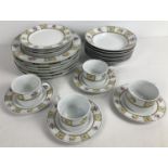 A quantity of modern ceramic dinnerware by Royal Norfolk, with floral & fruit pattern. Comprising: 8