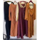 4 vintage theatre costume Medieval/Renaissance style dresses. In varying colours and styles.